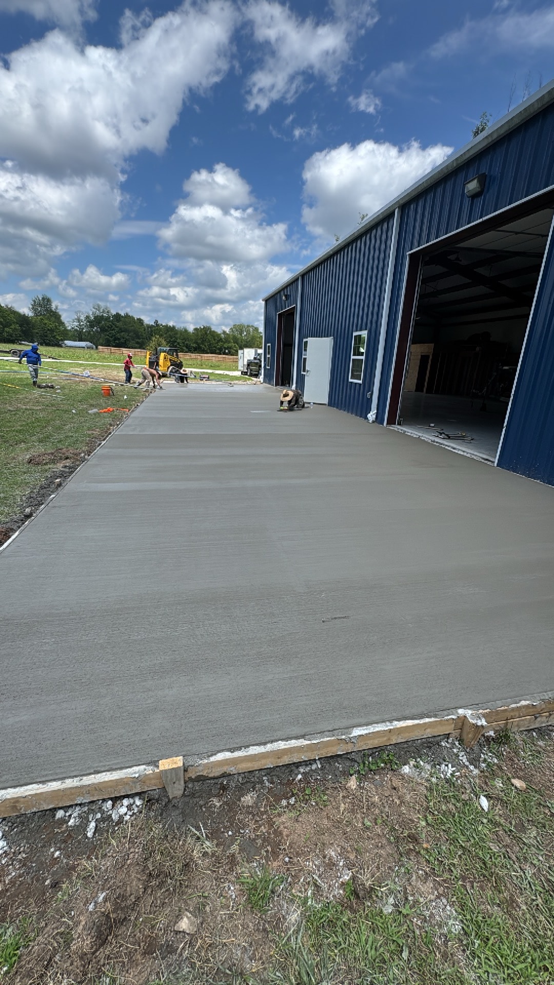 Pool deck concrete work with smooth finish