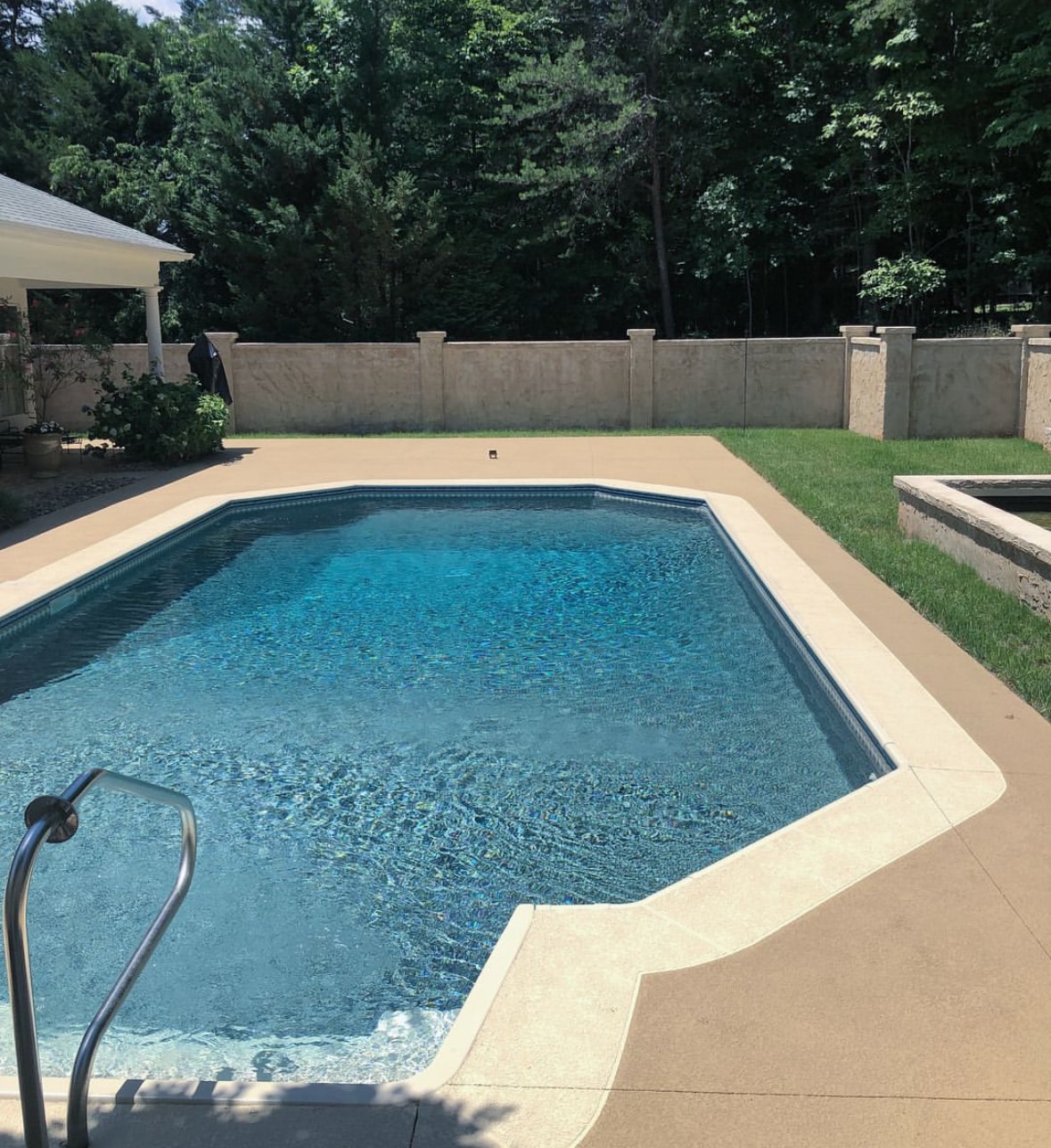 Pool area concrete work in progress
