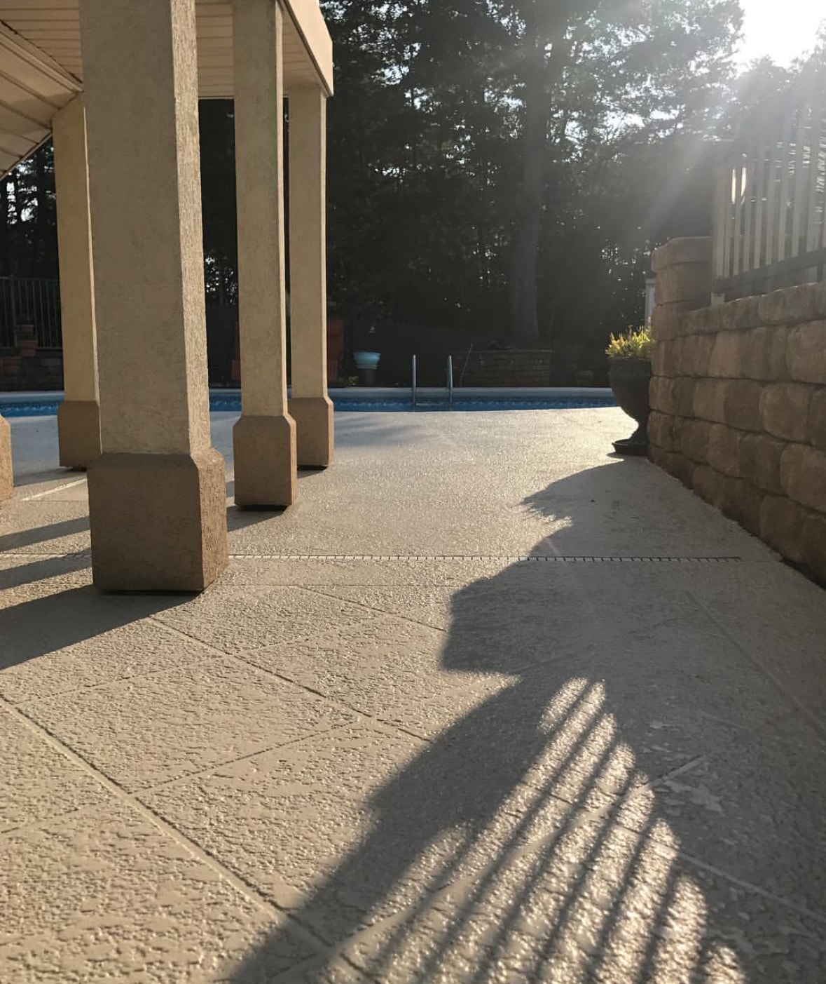 Pool outdoor concrete and patio work